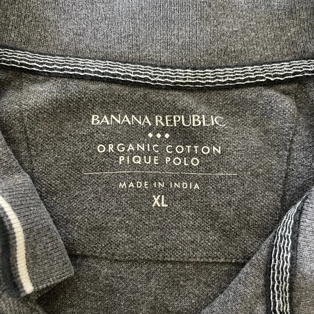 Banana Republic Pique Polo Shirt Mens Extra Large XL Organic Cotton